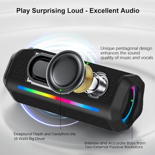 Foto 6 | Altavoz Bluetooth Imenso Outdoor Portable Azul - Venta Internacional.