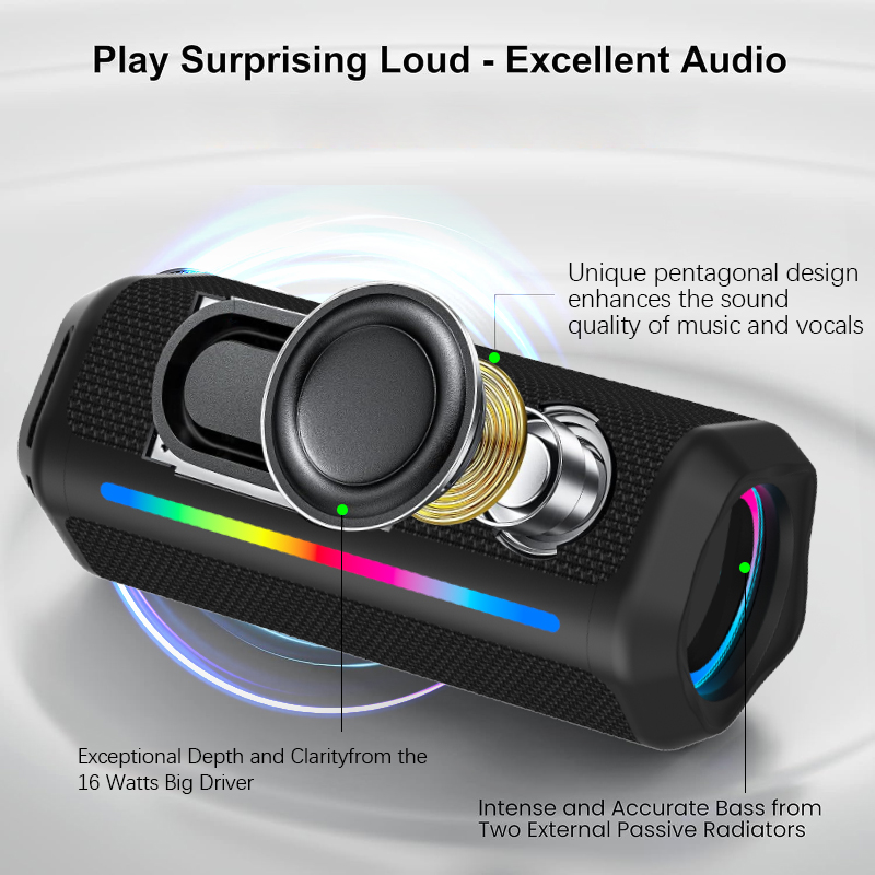 Foto 7 | Altavoz Bluetooth Imenso Outdoor Portable Negro - Venta Internacional.
