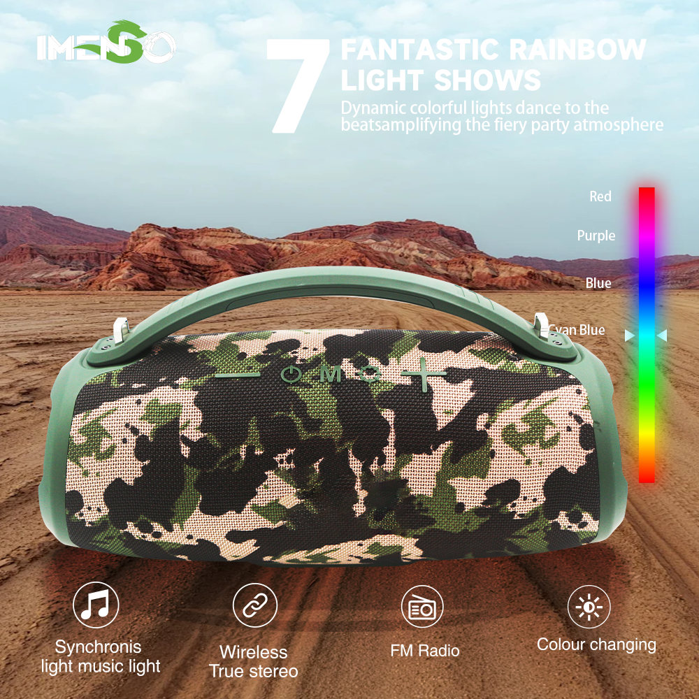 Foto 8 pulgar | Altavoz Bluetooth Imenso Outdoor Portable Camuflage - Venta Internacional.