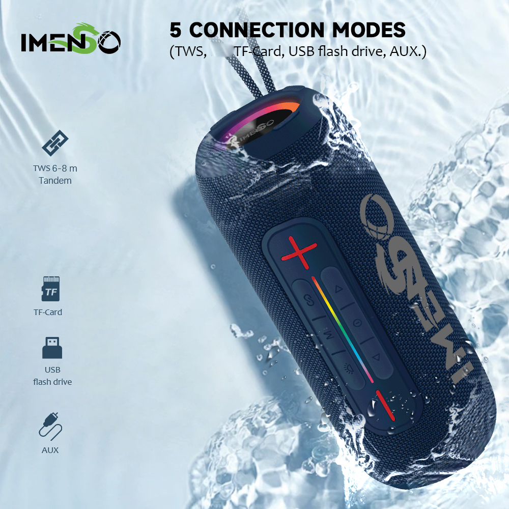 Foto 8 pulgar | Altavoz Bluetooth Imenso Outdoor Portable Negro - Venta Internacional.