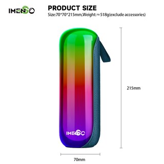 Foto 2 | Altavoz Bluetooth Imenso Outdoor Portable Azul - Venta Internacional.