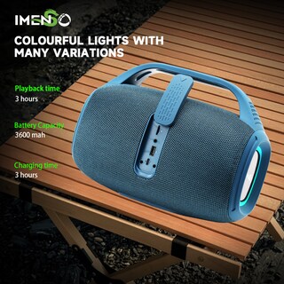 Foto 7 | Altavoz Bluetooth Imenso Outdoor Portable Gris - Venta Internacional.