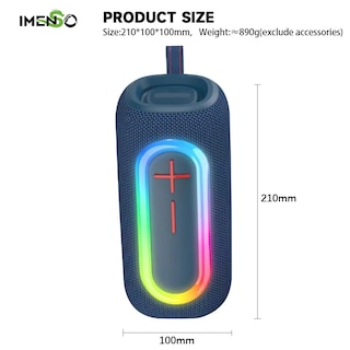 Foto 2 | Altavoz Bluetooth Imenso Outdoor Portable Verde - Venta Internacional.