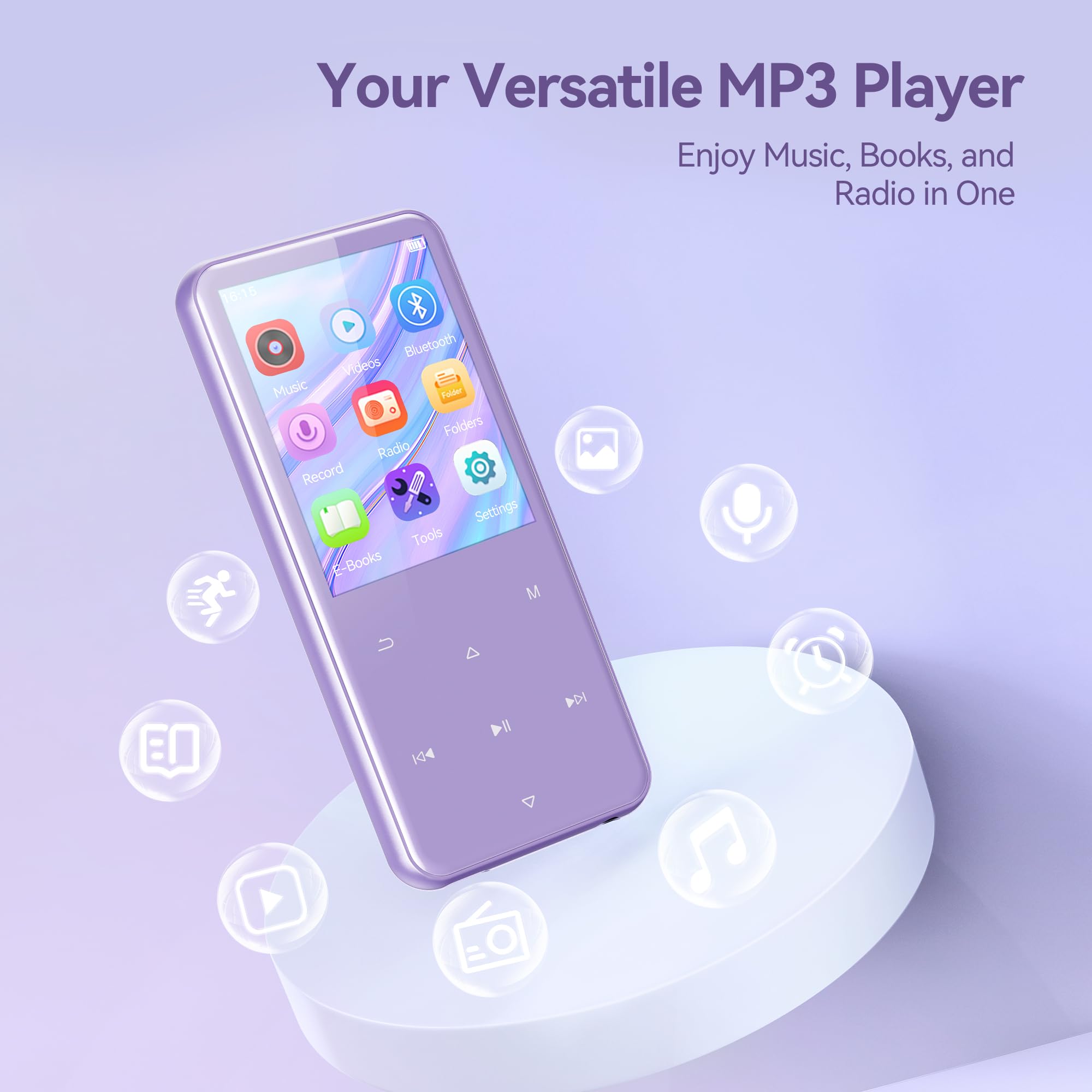 Foto 3 pulgar | Reproductor Mp3 Agptek M3 64gb Con Bluetooth  Altavoz Y Radio Fm - Venta Internacional.