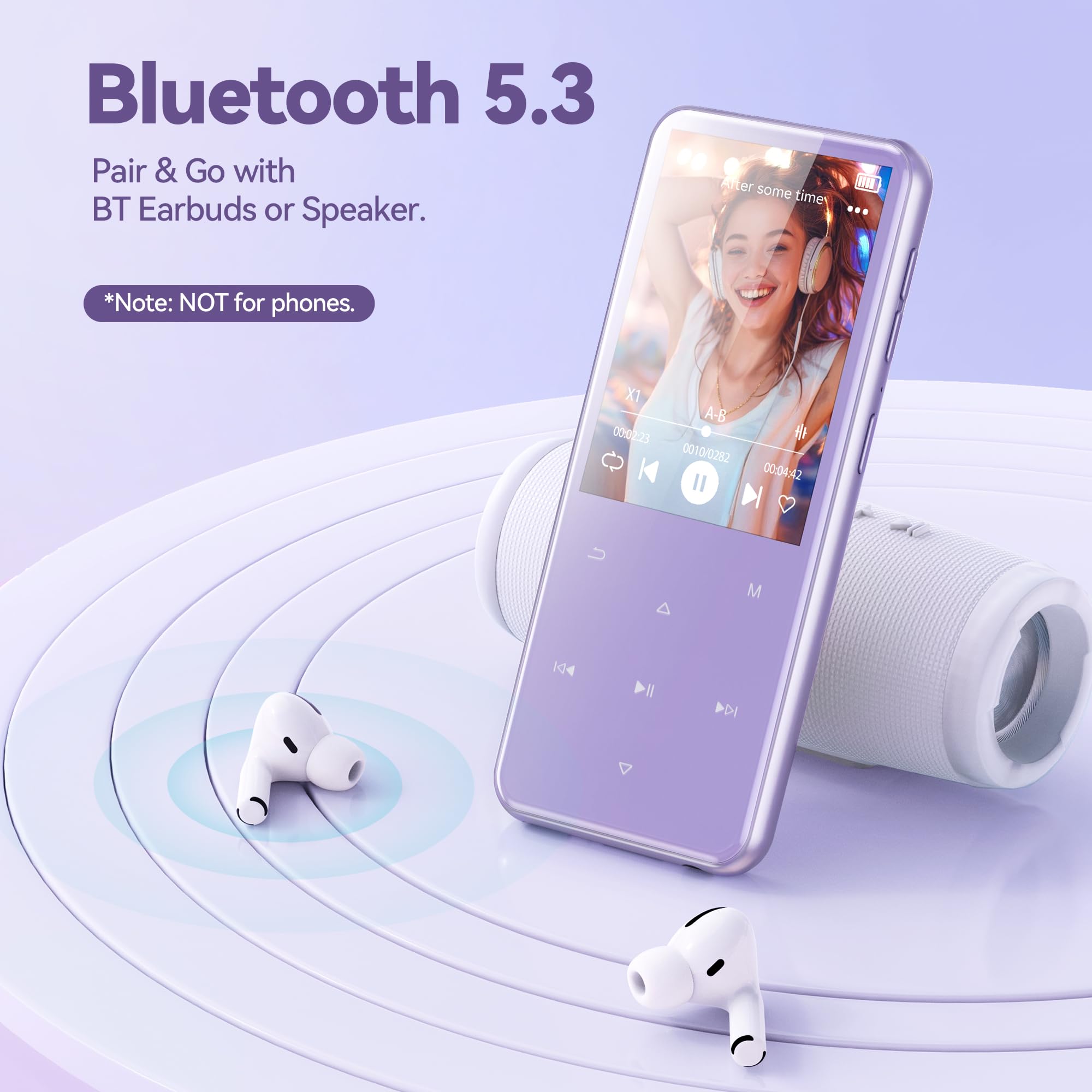 Foto 4 pulgar | Reproductor Mp3 Agptek M3 64gb Con Bluetooth  Altavoz Y Radio Fm - Venta Internacional.