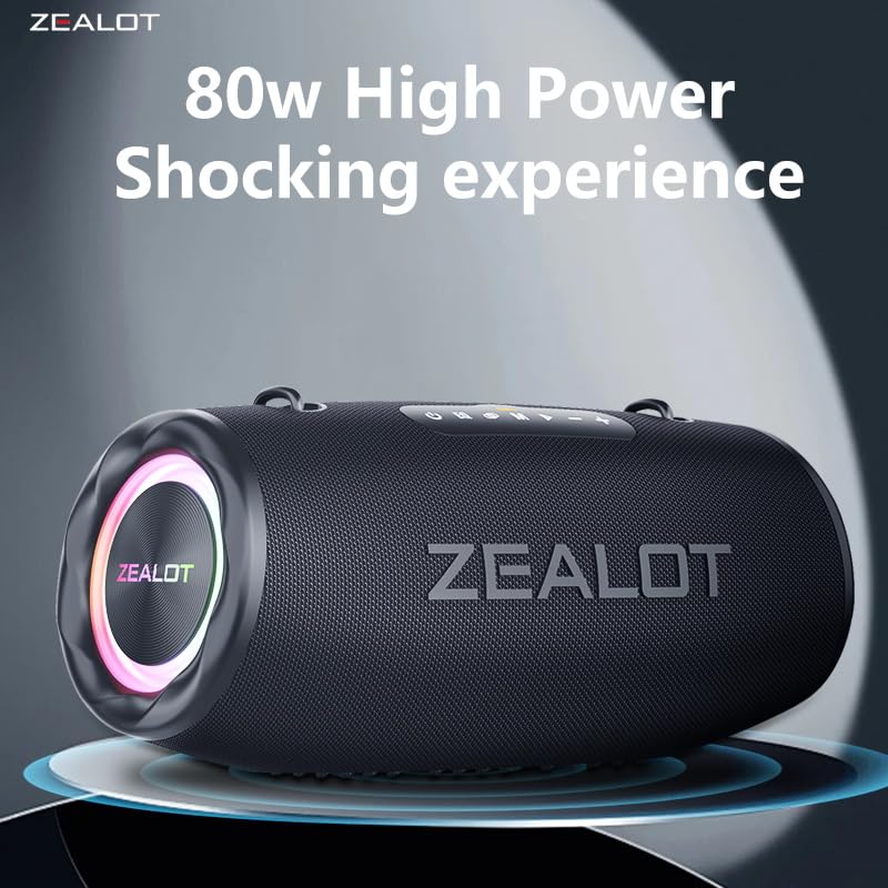 Foto 5 pulgar | Altavoz Bluetooth Zealot S87 De 80 W Con Graves Profundos Ipx6 Negro - Venta Internacional.