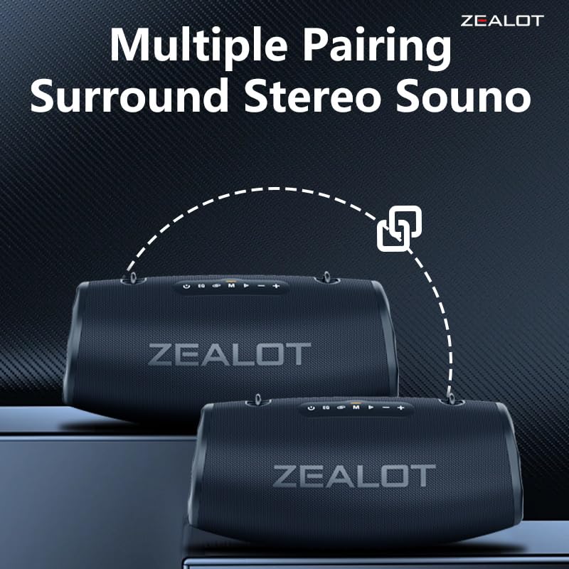Foto 7 pulgar | Altavoz Bluetooth Zealot S87 De 80 W Con Graves Profundos Ipx6 Negro - Venta Internacional.