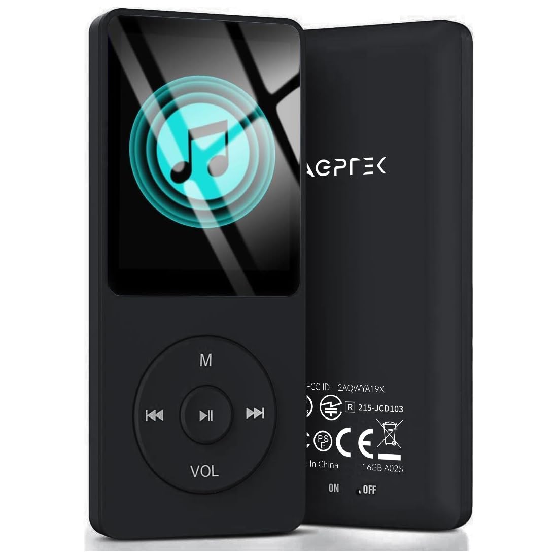 Foto 2 pulgar | Reproductor Mp3 Agptek A02s 16gb 70h Playback Negro - Venta Internacional.