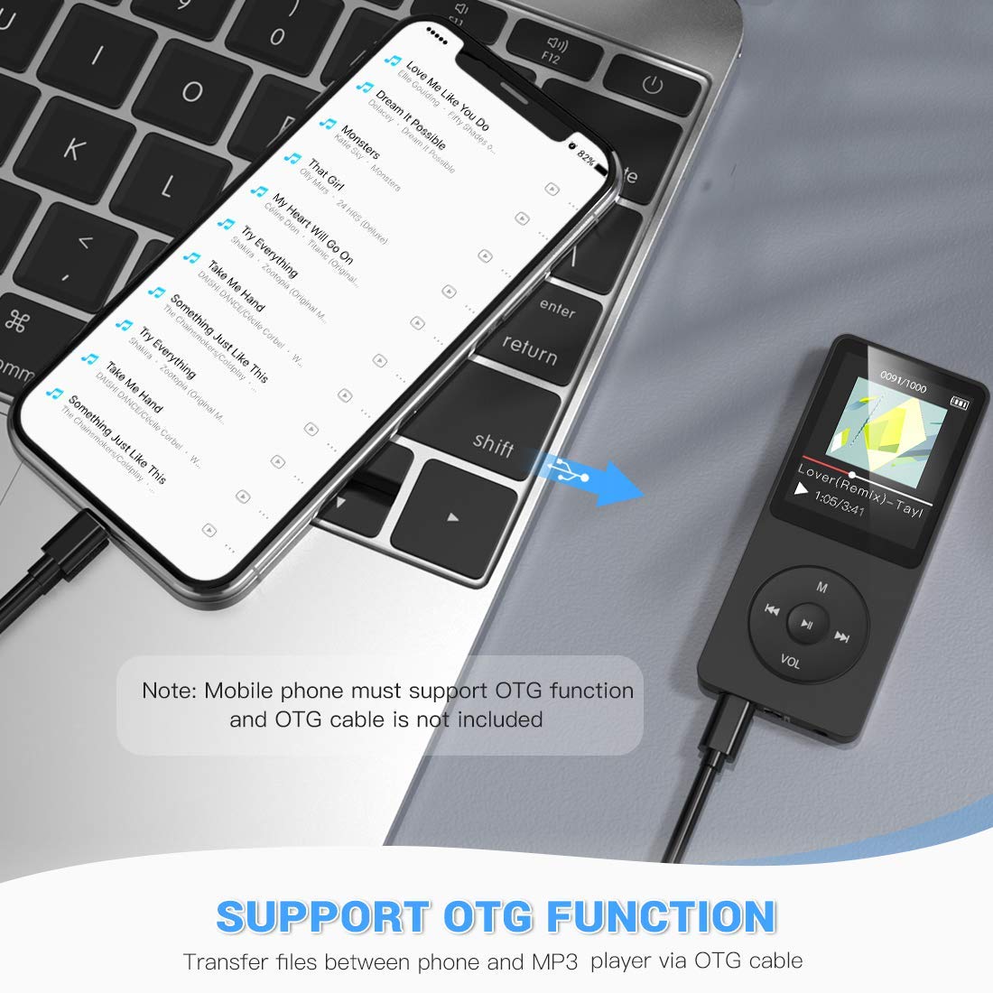 Foto 6 pulgar | Reproductor Mp3 Agptek A02s 16gb 70h Playback Negro - Venta Internacional.