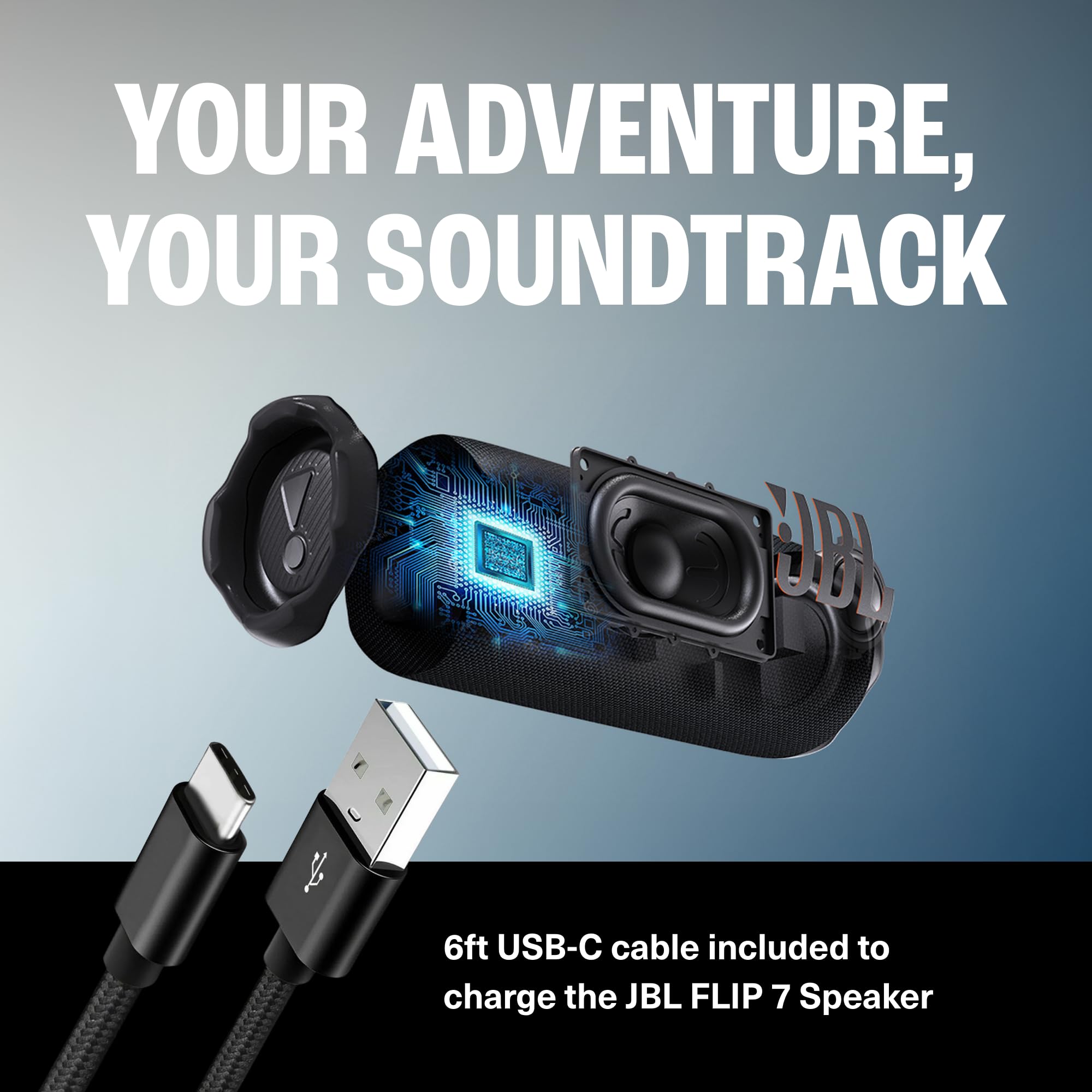 Foto 2 | Altavoz Bluetooth Jbl Flip 7 Rojo Con Cable Trenzado Usb-c - Venta Internacional.