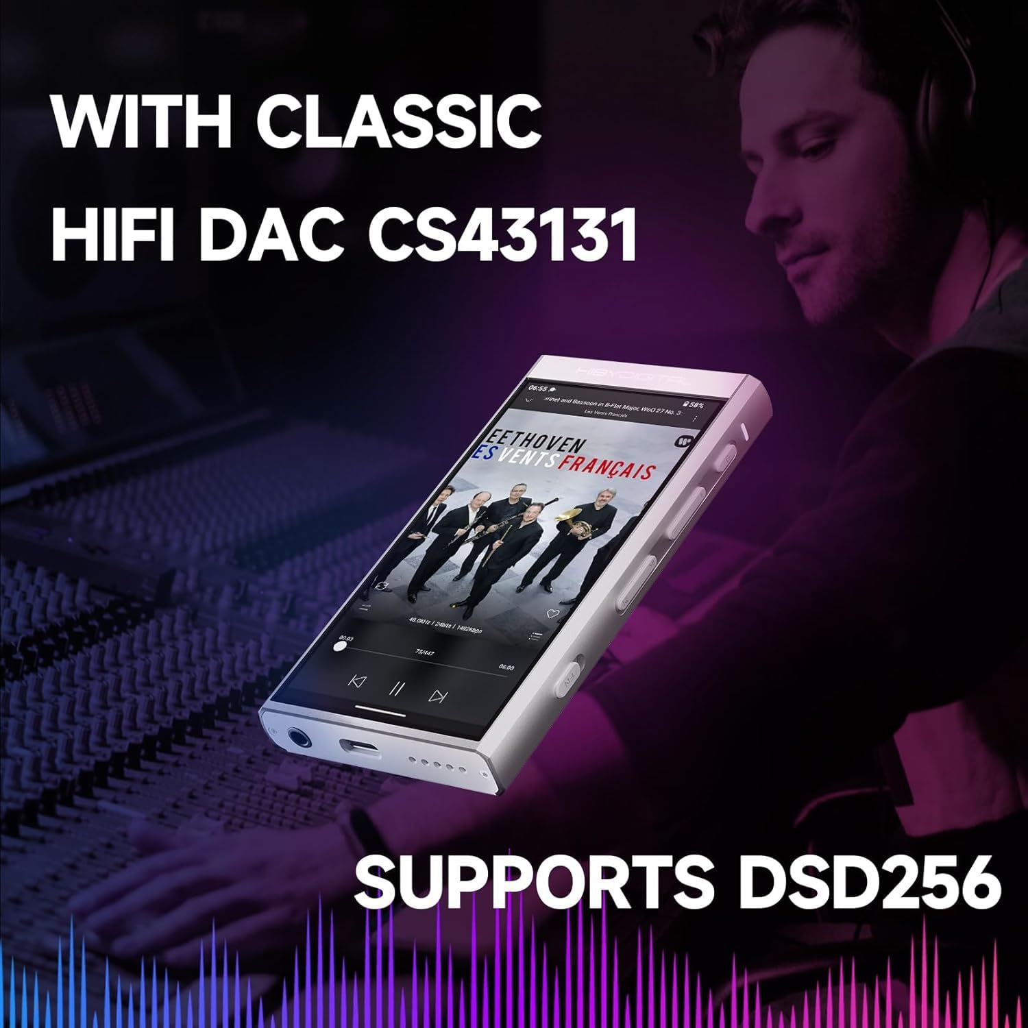Foto 5 | Reproductor Mp3 Hiby Digital M300 Android 13 128 Gb + 2 Tb Bluetooth - Venta Internacional.