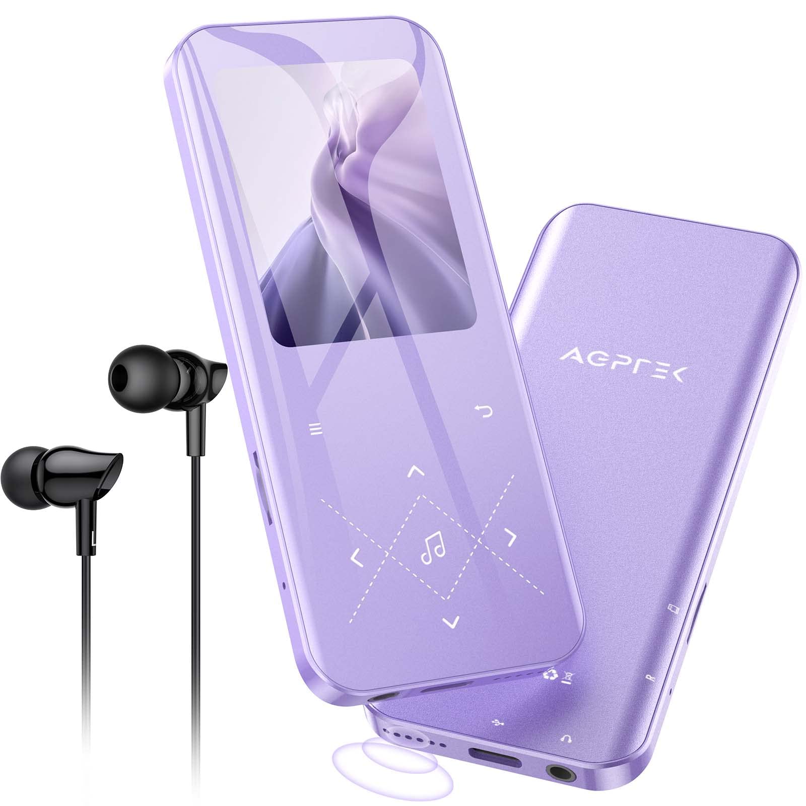 Foto 2 pulgar | Reproductor Mp3 Agptek A09x 32gb Bluetooth 5.3 Con Altavoz Morado - Venta Internacional.
