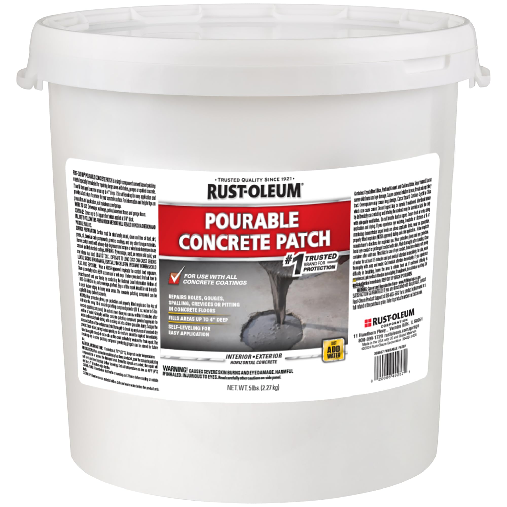 Foto 2 pulgar | Cubo Vertible Concrete Patch Rust-oleum 369667 De 2,27 Kg - Venta Internacional.