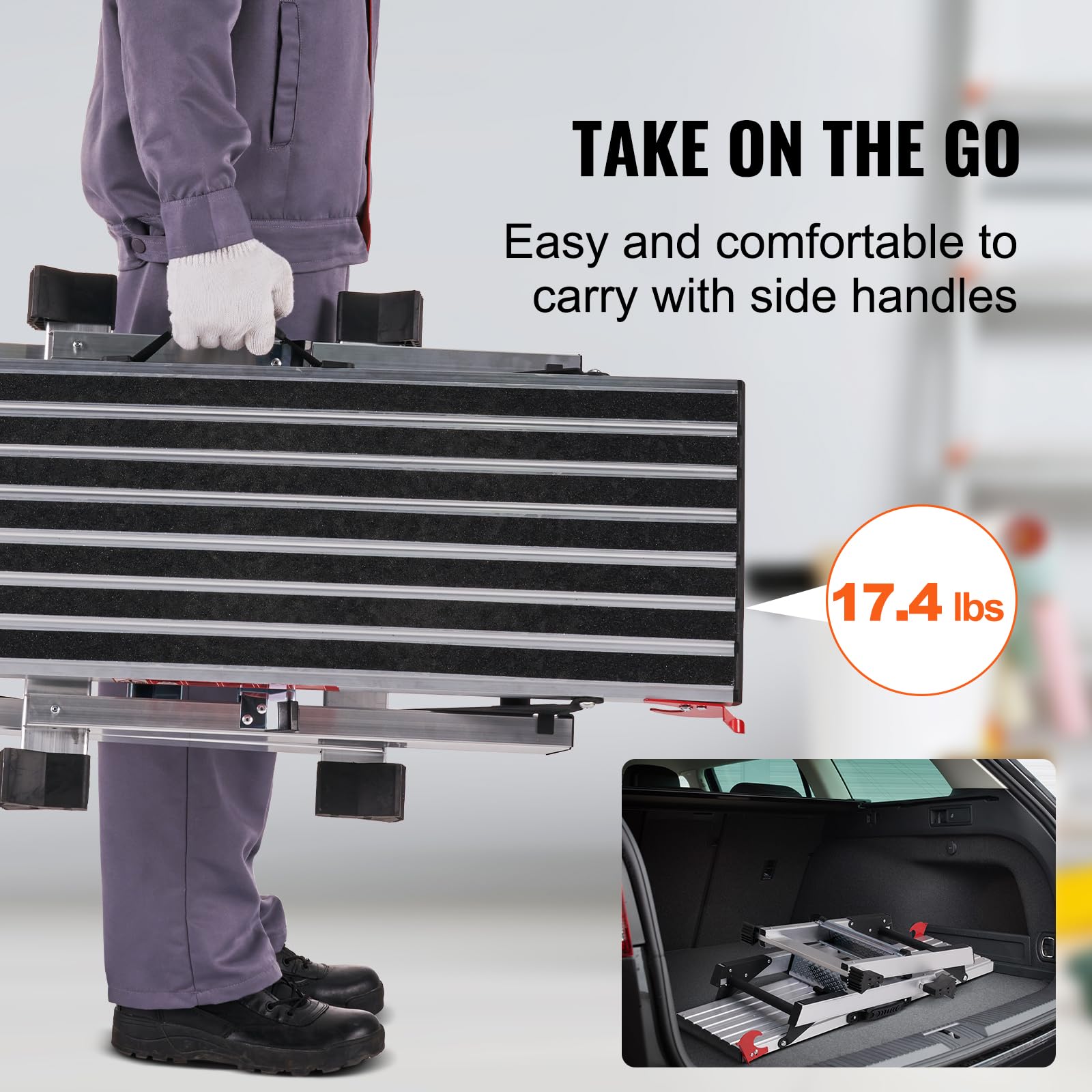 Foto 5 pulgar | Taburete Plegable Vevor Para Paneles De Yeso De Aluminio, 300 Kg - Venta Internacional.