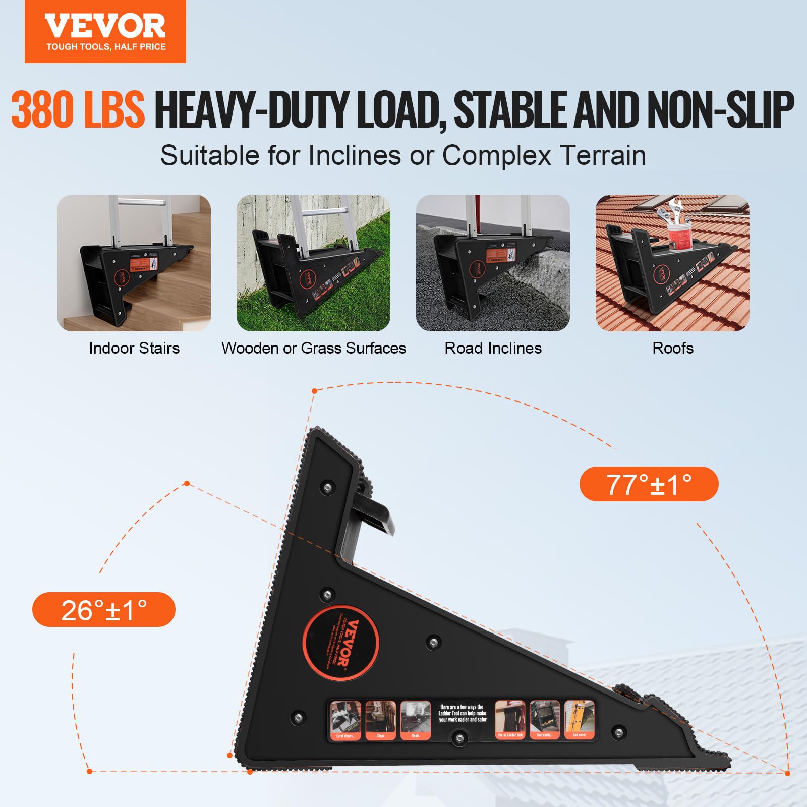 Foto 3 pulgar | Herramienta De Nivelación De Escaleras Vevor Ladder Levler, 380 Libras, Carga Pp - Venta Internacional.