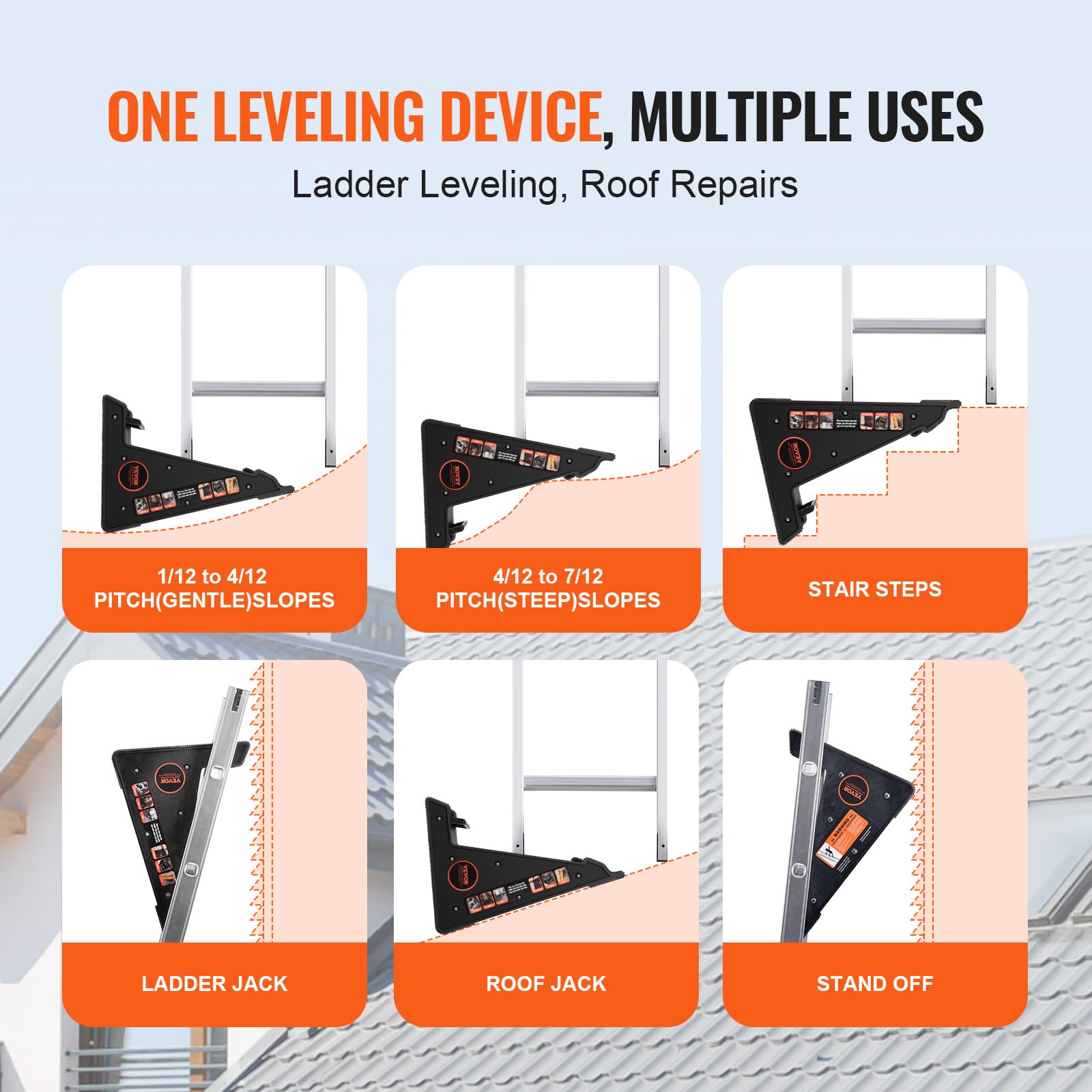 Foto 3 | Herramienta De Nivelación De Escaleras Vevor Ladder Levler, 380 Libras, Carga Pp - Venta Internacional.