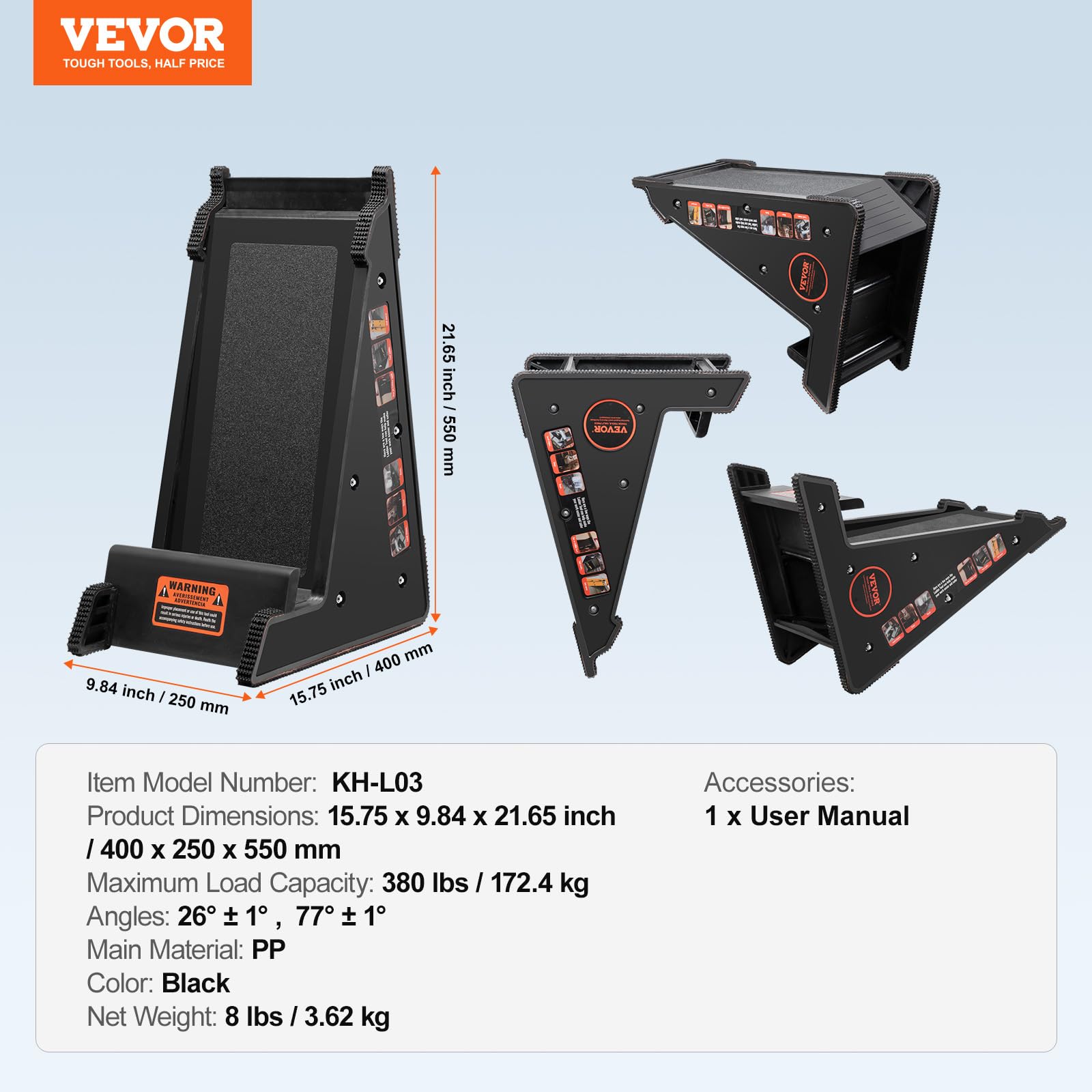 Foto 8 pulgar | Herramienta De Nivelación De Escaleras Vevor Ladder Levler, 380 Libras, Carga Pp - Venta Internacional.