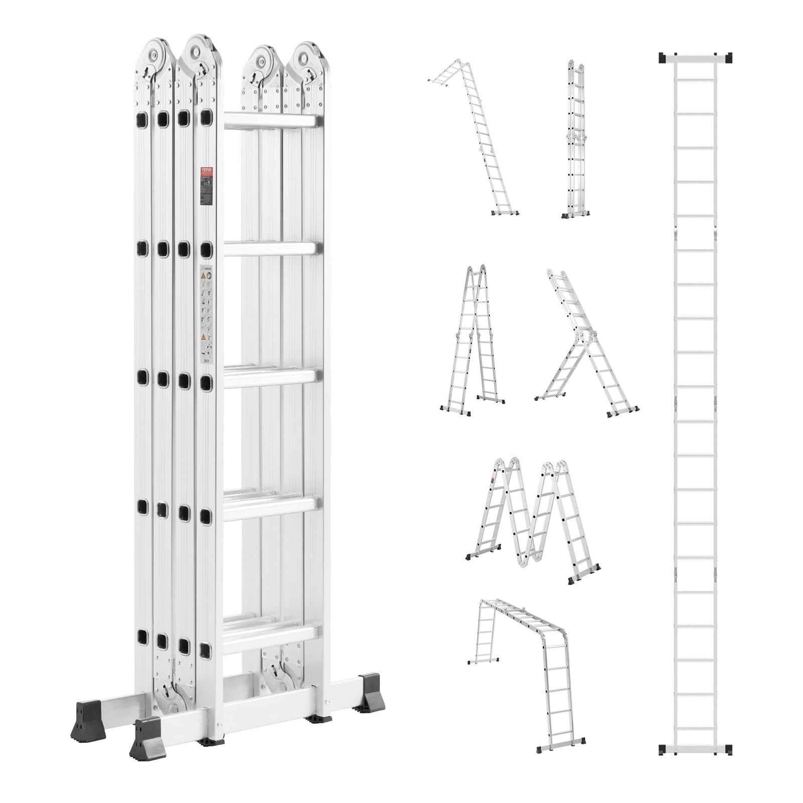 Escalera Plegable Vevor 7 En 1, Escalón De Extensión De 19 Pies Y 330 Libras - Venta Internacional. $6,561