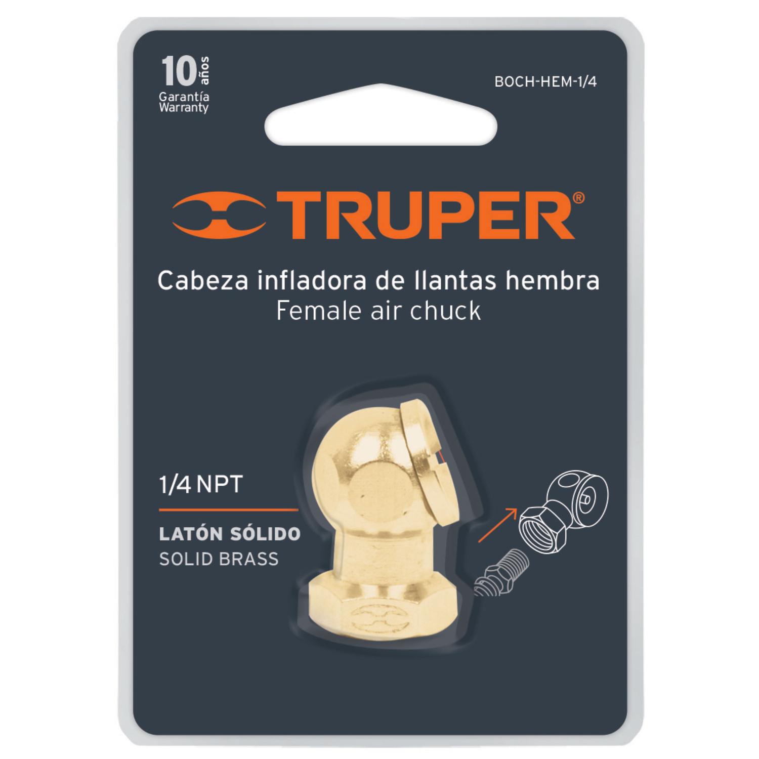 Foto 2 | Inflador Cabeza Sencilla Hembra Cuerda 1/4 Np Truper color Dorado