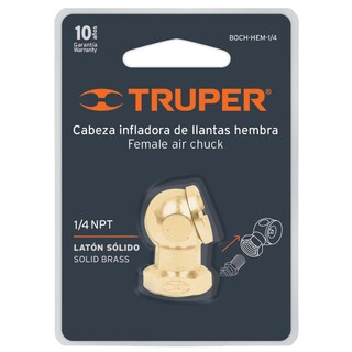 Foto 2 | Inflador Cabeza Sencilla Hembra Cuerda 1/4 Np Truper color Dorado