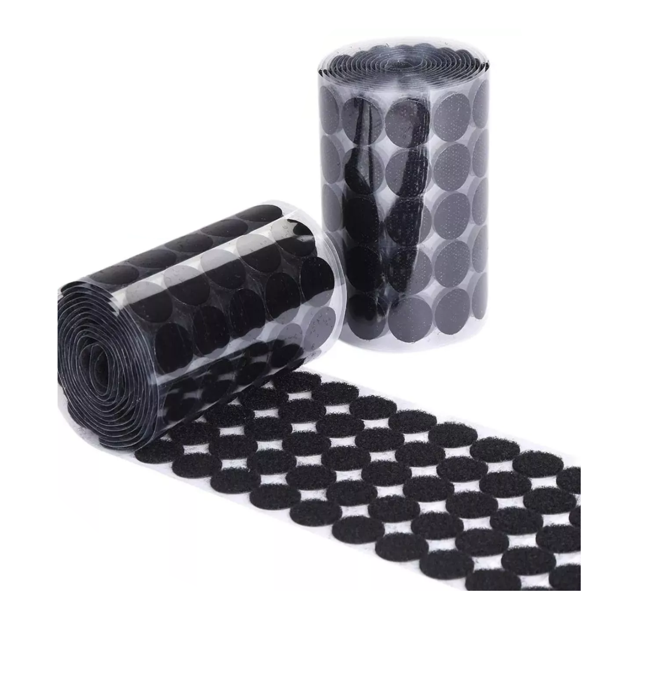 Foto 2 pulgar | Etiquetas Circulares Adhesivas Velcro 20 mm Negras 500 Piezas