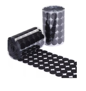 Foto 1 | Etiquetas Circulares Adhesivas Velcro 20 mm Negras 500 Piezas