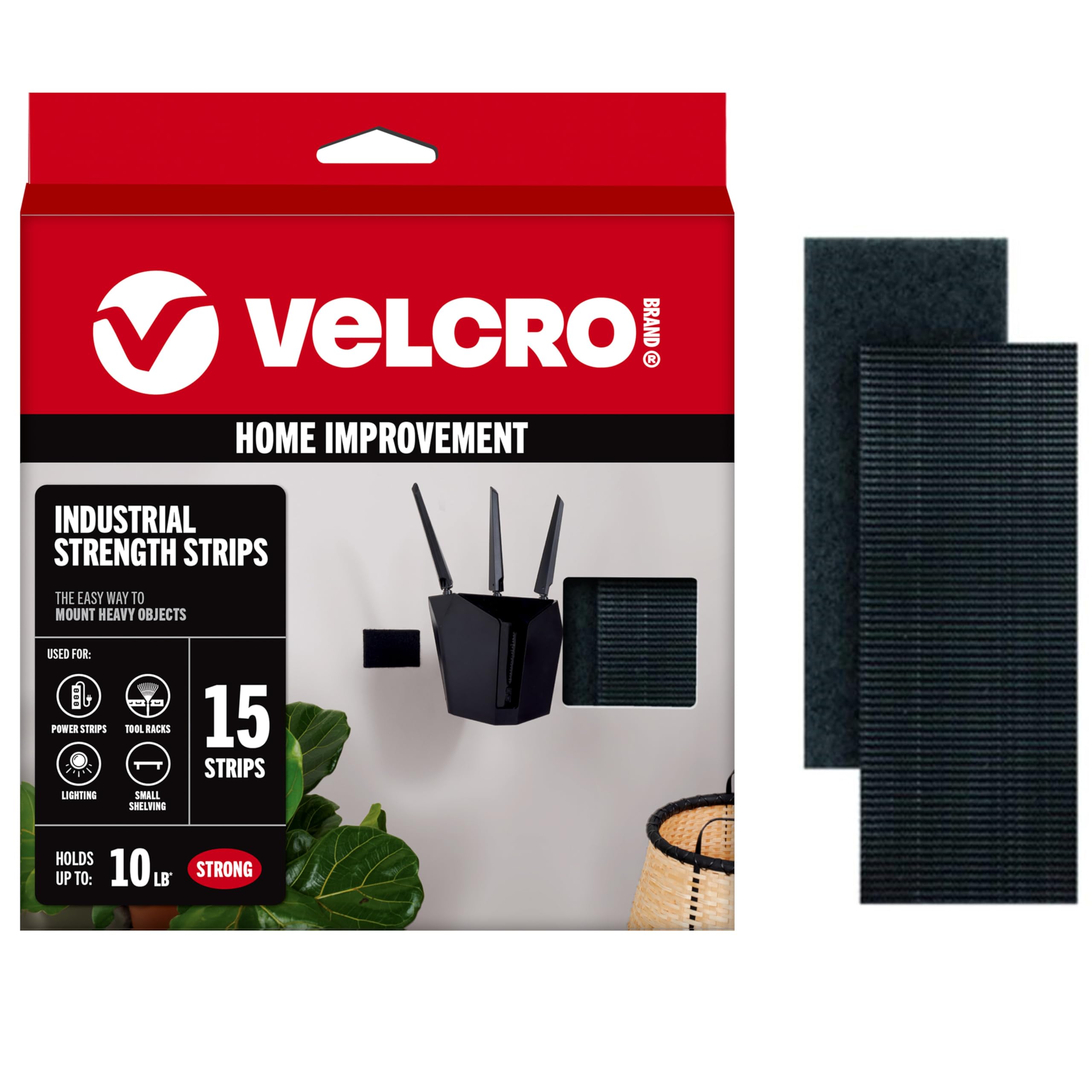 Foto 1 | Cinta De Montaje Resistente De La Marca Velcro, 15 Juegos, Color Negro - Venta Internacional.