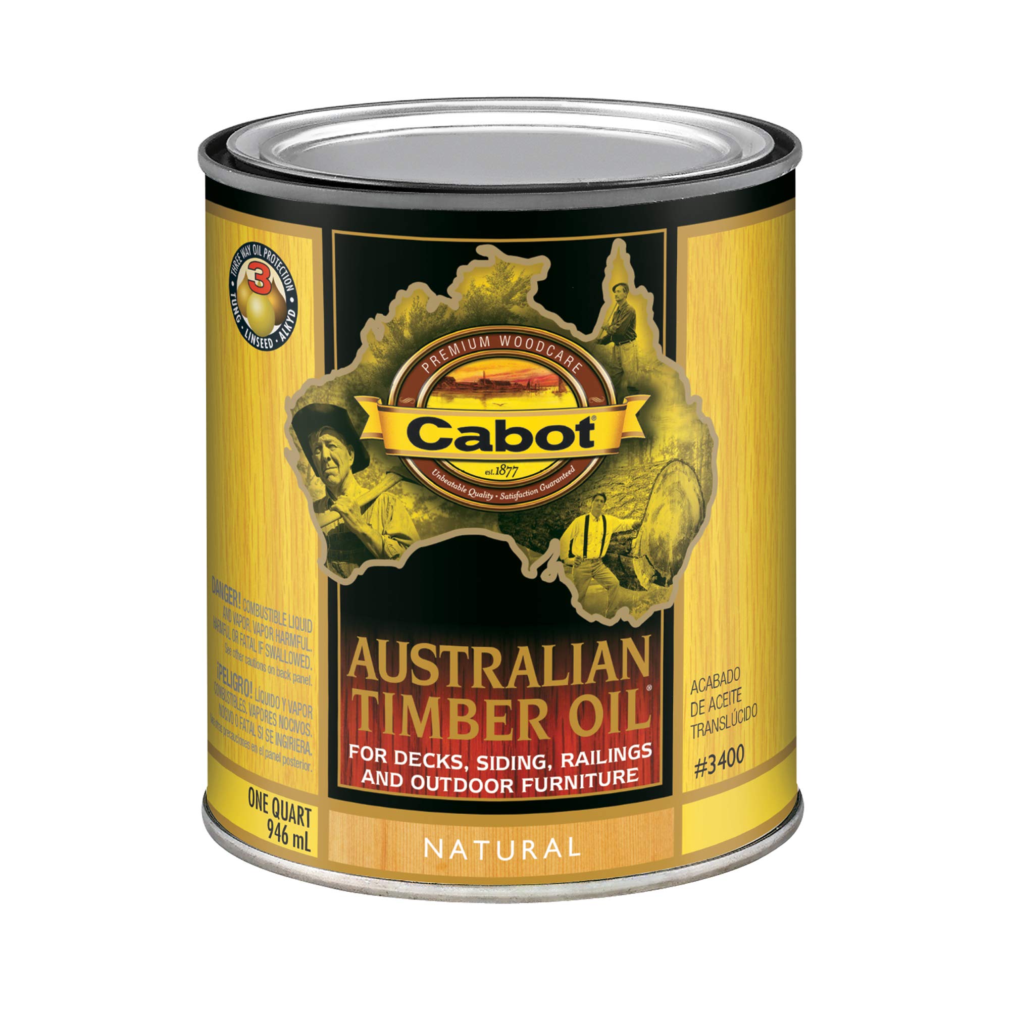 Foto 2 pulgar | Tinte Y Protector Para Madera Cabot Australian Timber Oil, 1 Litro - Venta Internacional.