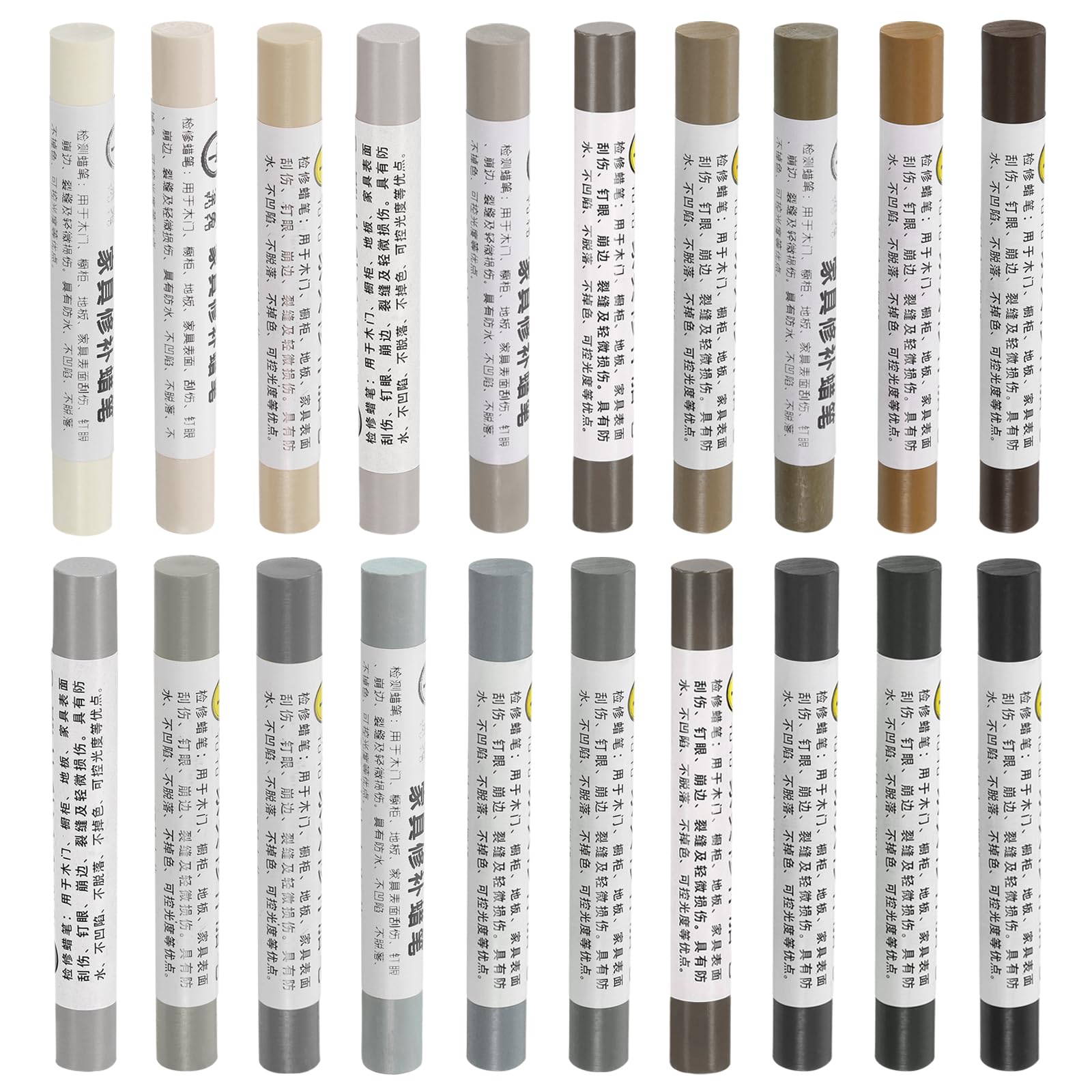 Foto 2 pulgar | Kit De Crayones De Cera Para Reparación De Muebles Uxcell, 20 Piezas, Serie Gris - Venta Internacional.