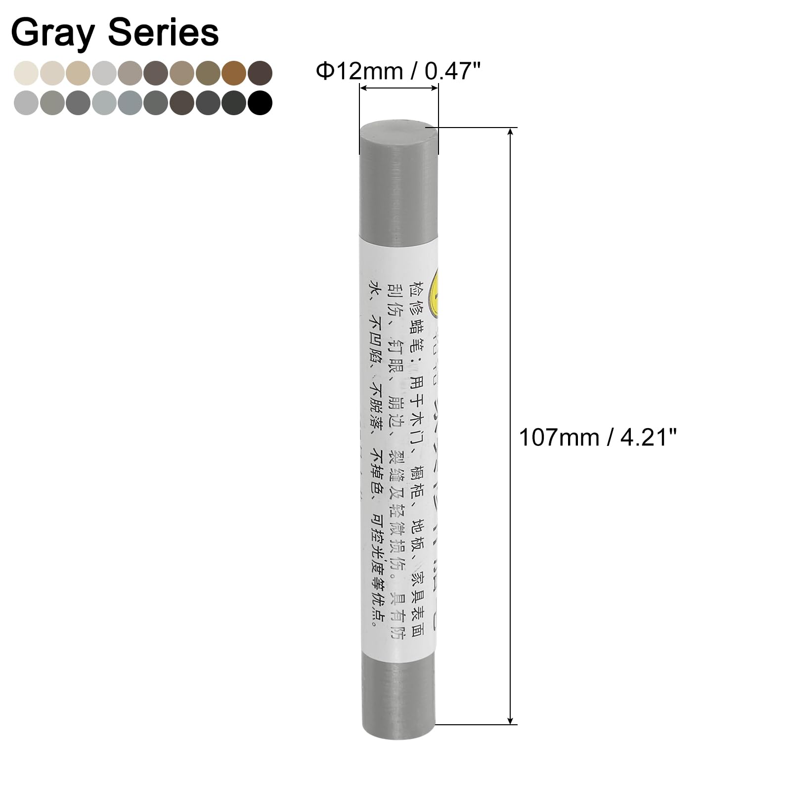 Foto 3 pulgar | Kit De Crayones De Cera Para Reparación De Muebles Uxcell, 20 Piezas, Serie Gris - Venta Internacional.