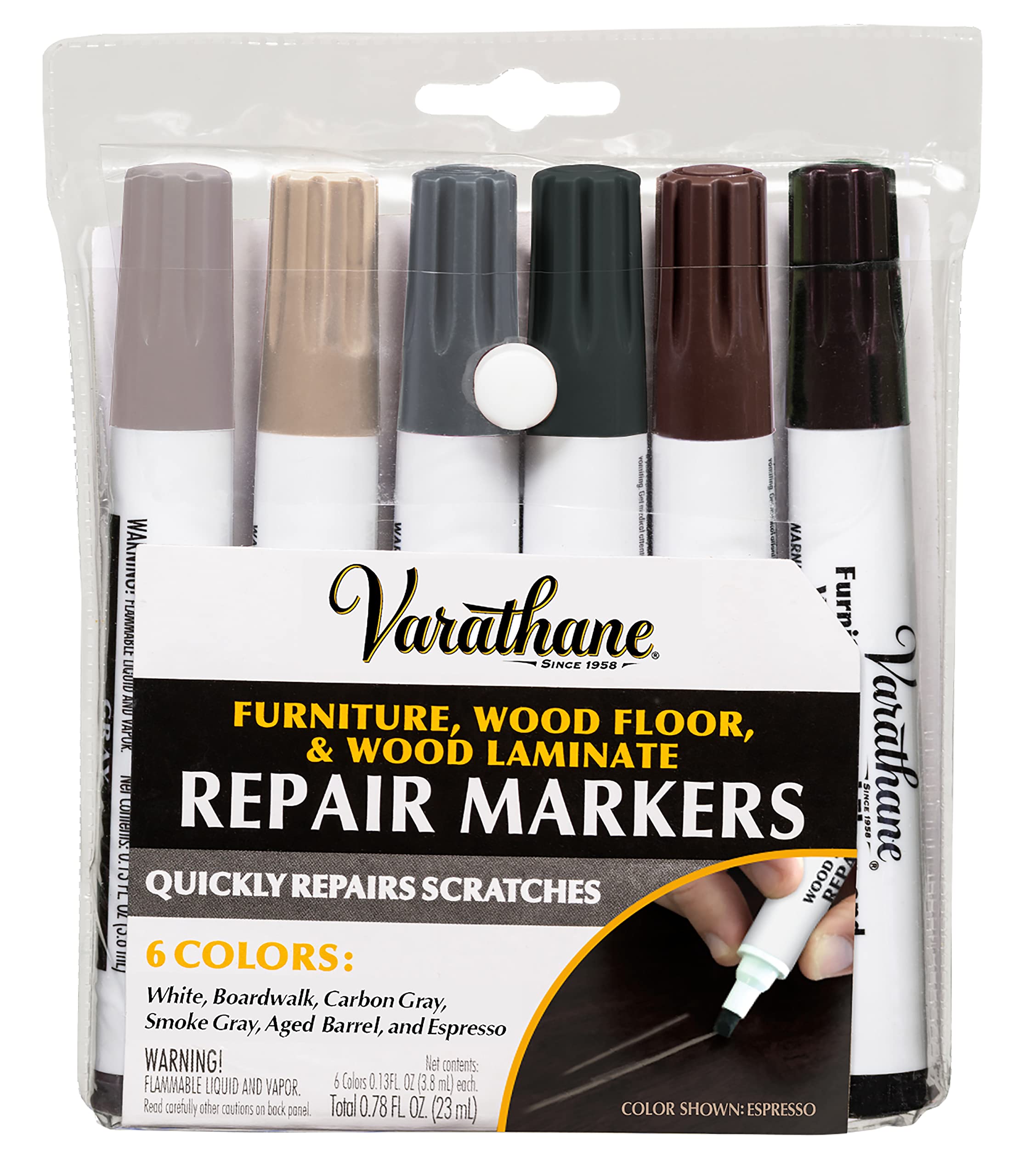 Foto 1 | Kit De Rotuladores Para Reparar Manchas Para Madera Varathane 374189, Varios Colores - Venta Internacional.