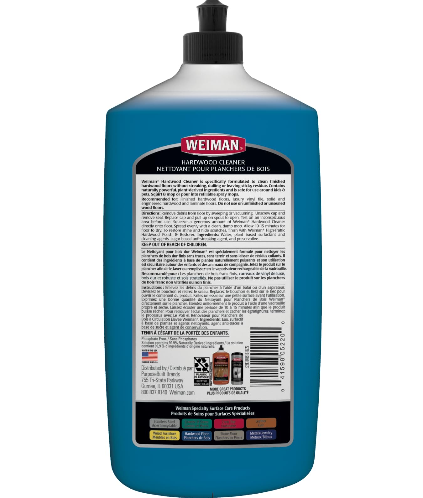 Foto 2 | Limpiador De Madera Weiman Para Pisos De Madera Acabada  960 Ml - Venta Internacional.