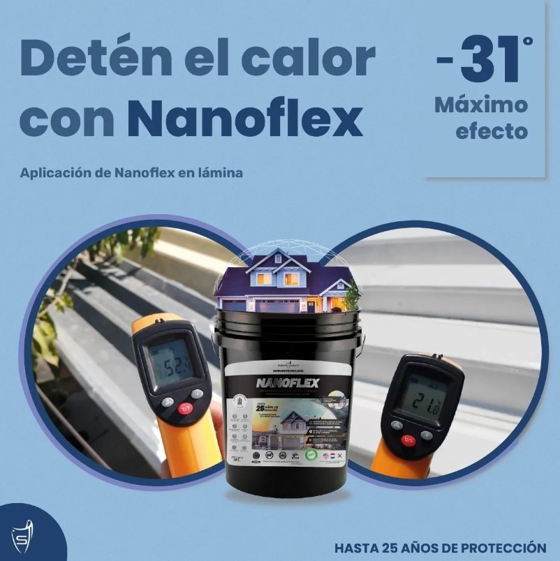 Foto 3 pulgar | Impermeabilizante y Escudo Térmico Nanoflex 25 Años Garantía