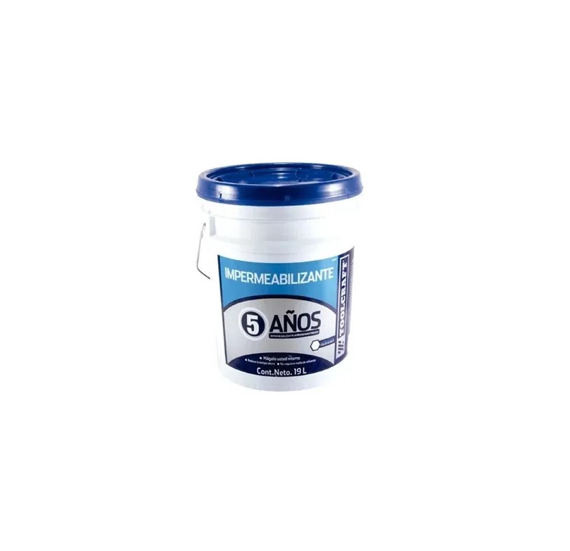 Foto 1 | Cubeta con Impermeabilizante Toolcraft Tc4337 color Blanco 5 Años