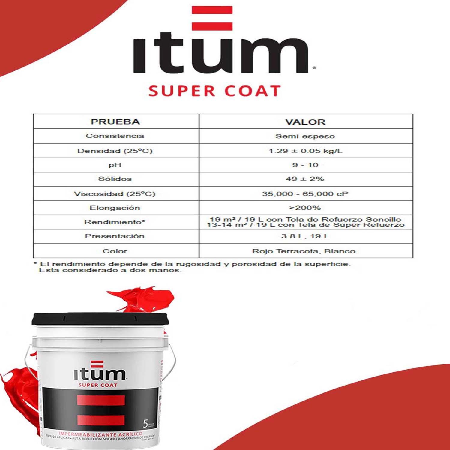 Foto 4 pulgar | Impermeabilizante Acrilico Itum Super Coat 5 Años 3.8 Lt