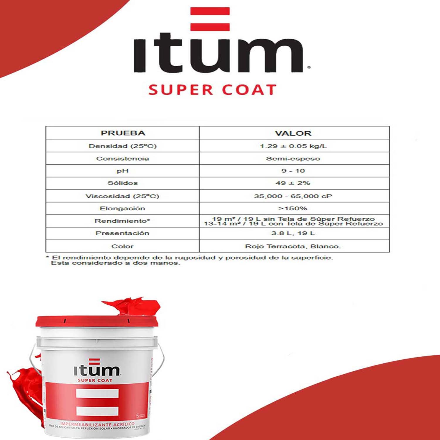 Foto 4 pulgar | Impermeabilizante Itum Super Coat Fibratado 5 Años Bote 19 Lt