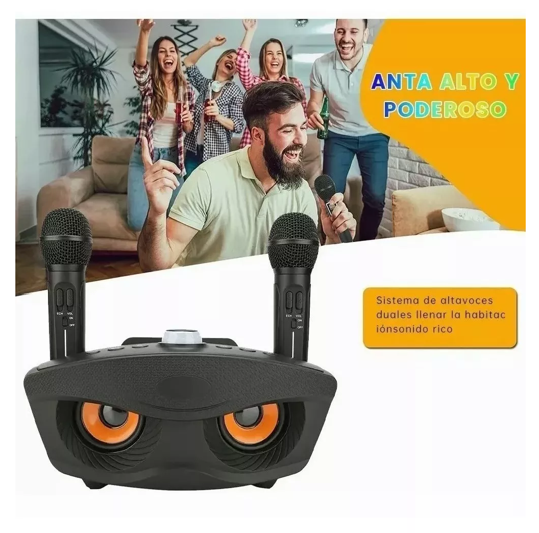 Foto 4 pulgar | Altavoz Inalámbrico Portátil con Micrófono de Karaoke Bluetooth