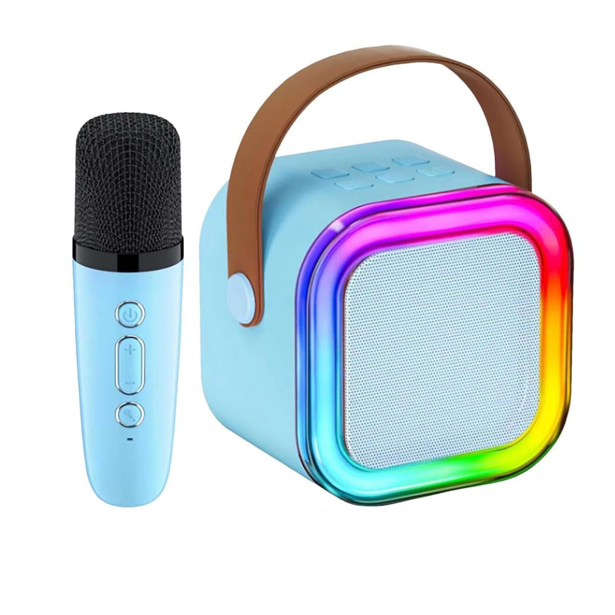 Foto 1 | Bocina Bluetooth 10w Karaoke Con 1 Micrófono Inalámbrico Usb Fm Aux Microsd
