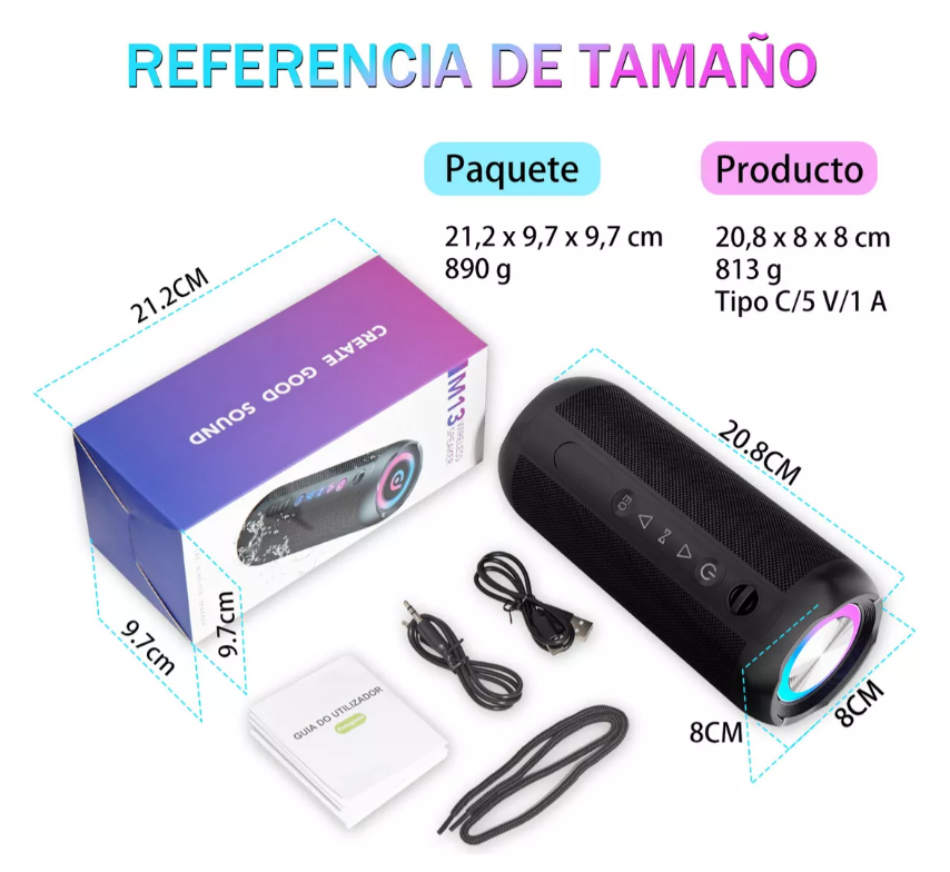 Foto 7 pulgar | Bocina Xtellar Bluetooth Portátil Rgb
