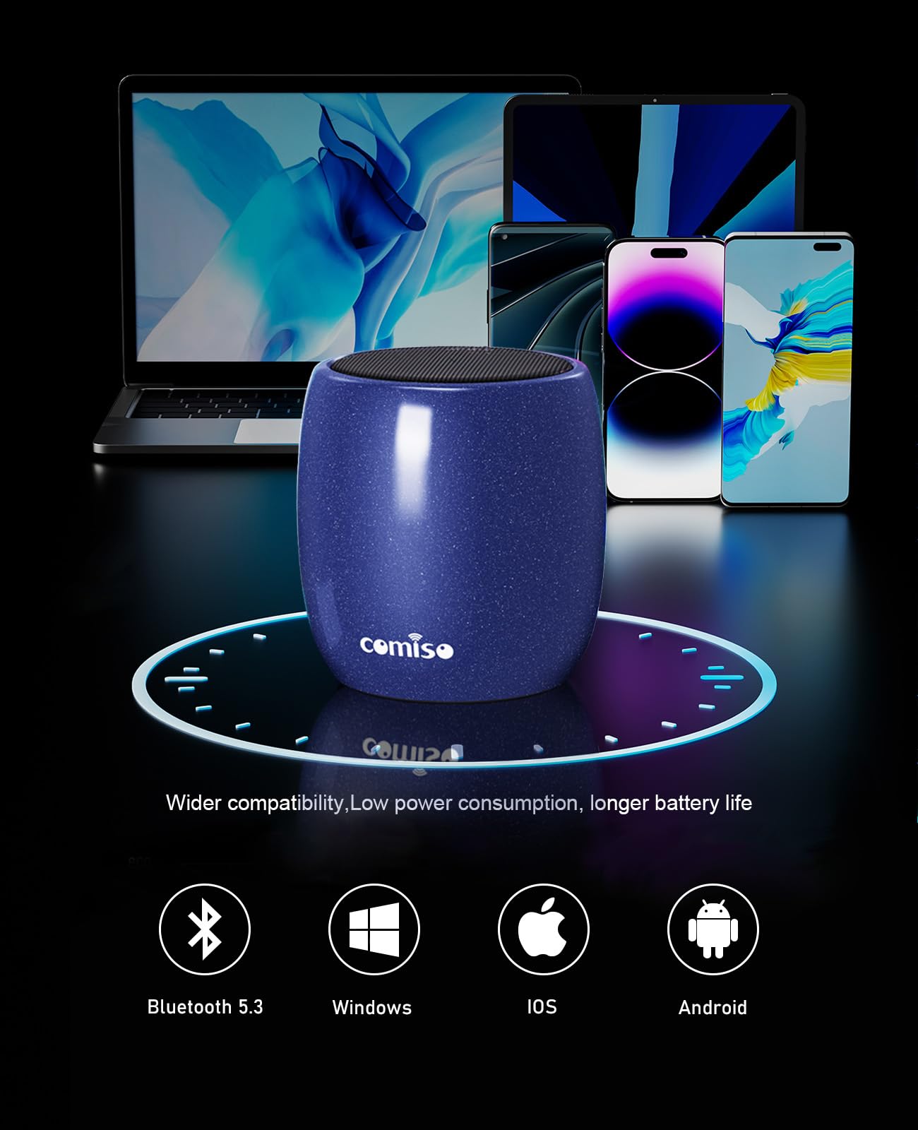 Foto 4 pulgar | Altavoz Bluetooth Comso C17 5w 360° Hd Con Sonido Estéreo - Venta Internacional.