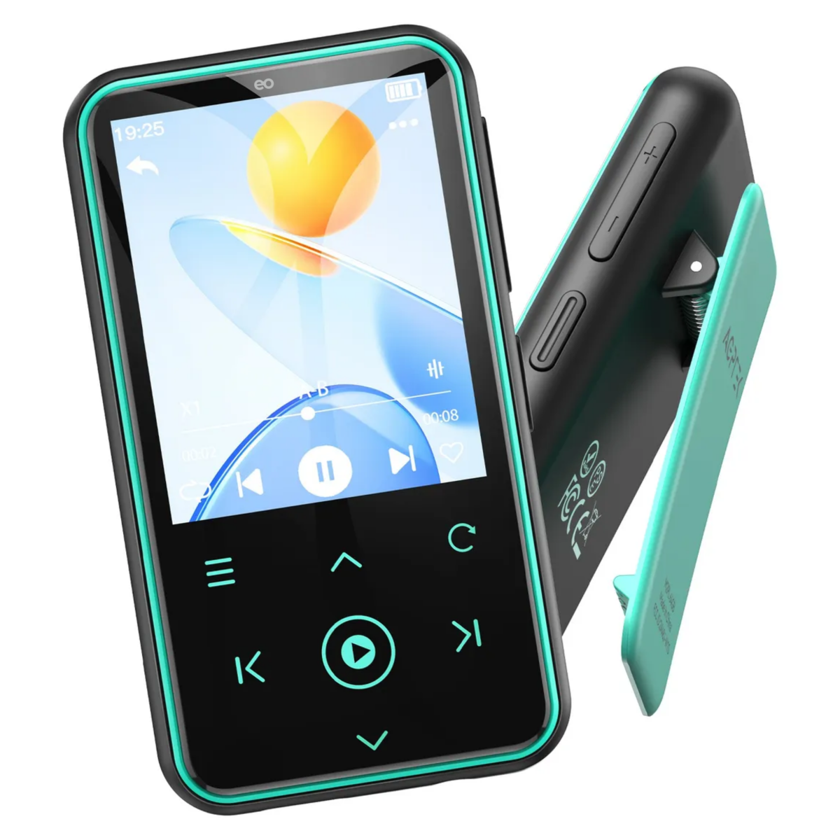 Reproductor De Música 64gb Mp3 Con Botón Táctil Eo Safe Imports  Esi-18641 Azul