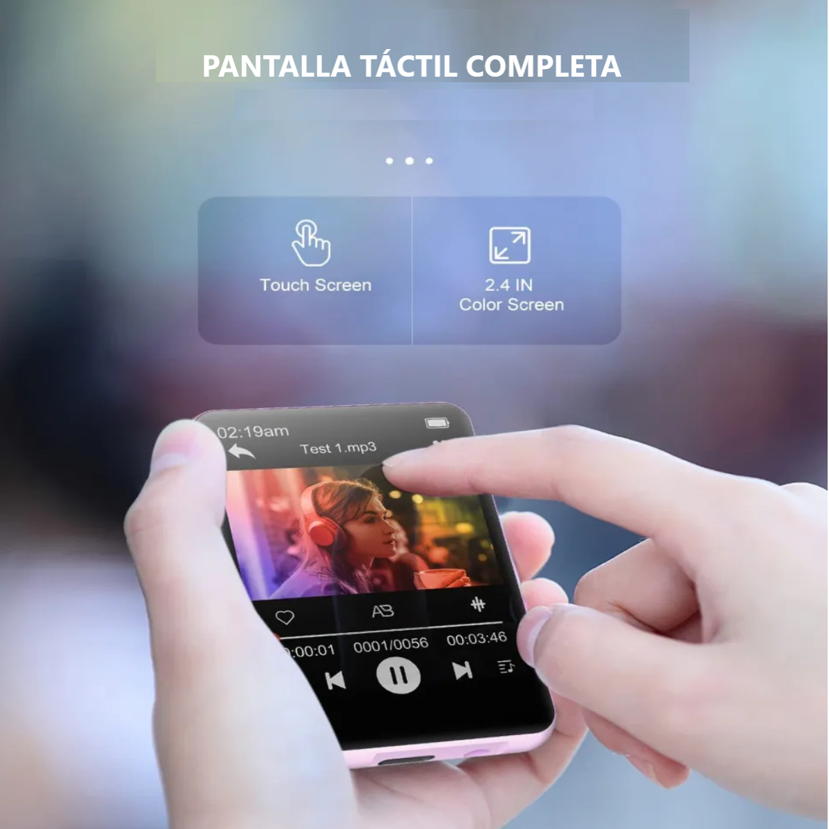 Foto 4 pulgar | Reproductor De Música Mp3 Y Mp4  Bluetooth Eo Safe Imports Esi-18638 Rosa