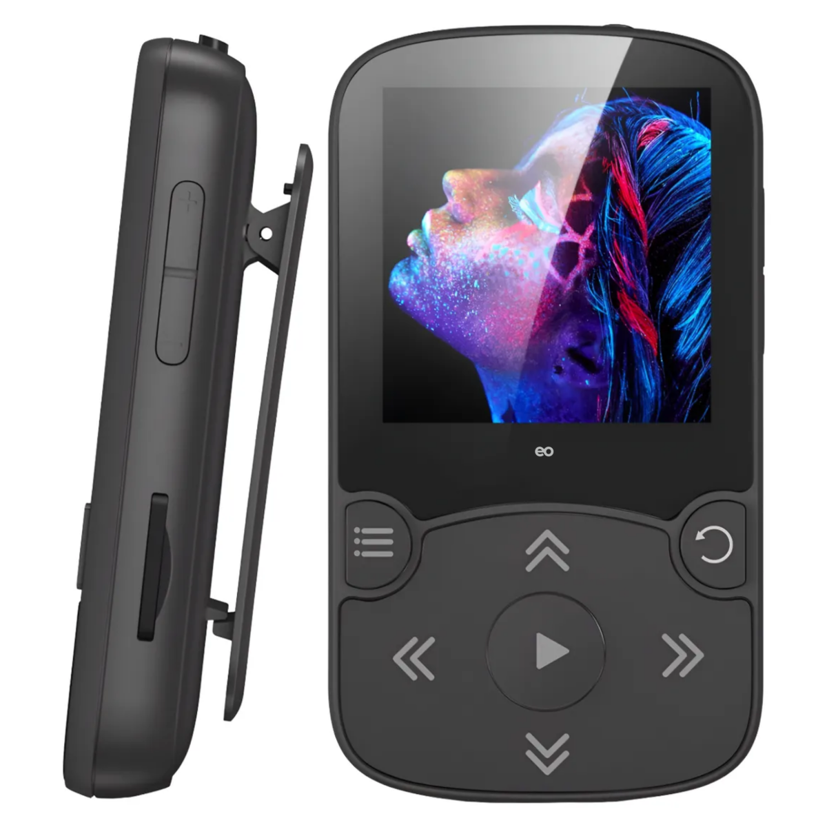 Reproductor De Música Mp3 32gb Bluetooth Con Clip Negro Eo Safe Imports Esi-18640 Negro