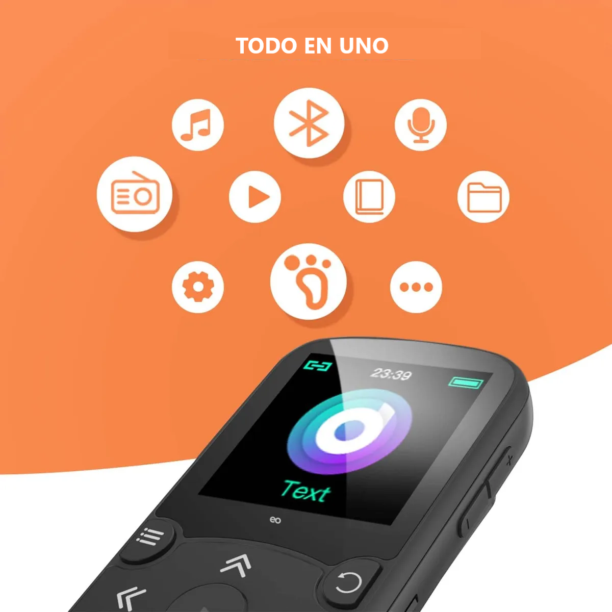 Foto 3 pulgar | Reproductor De Música Mp3 32gb Bluetooth Con Clip Negro Eo Safe Imports Esi-18640 Negro