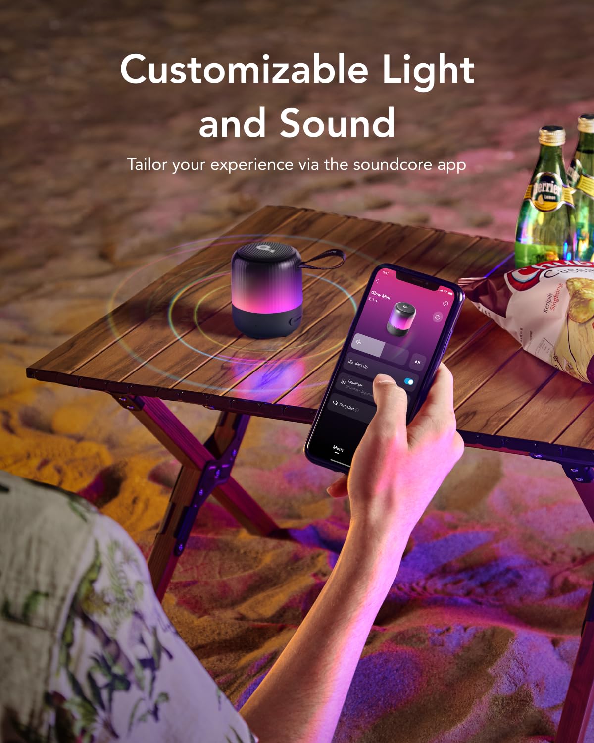 Foto 7 pulgar | Altavoz Portátil Soundcore Glow Mini Bluetooth 5.3 Ip67 - Venta Internacional.