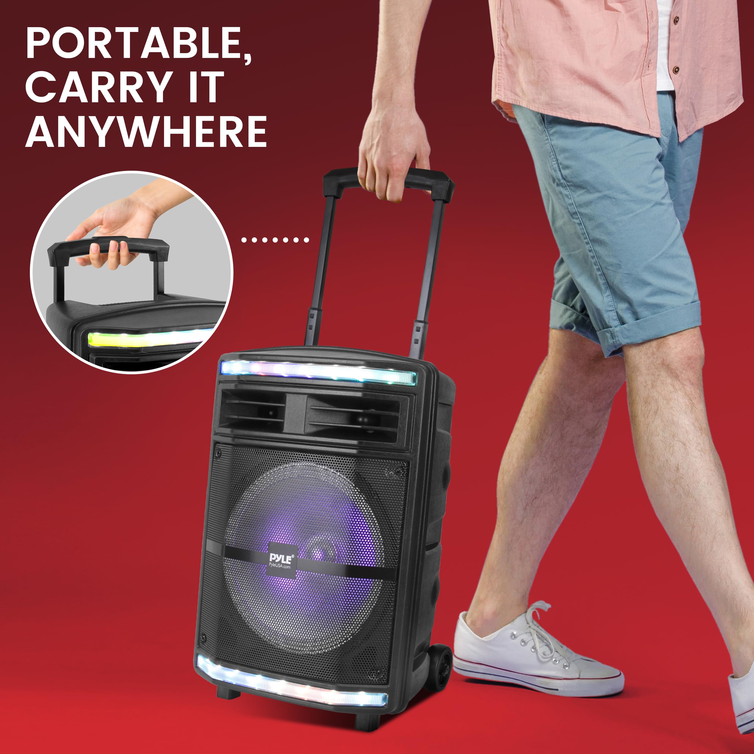 Foto 4 pulgar | Sistema De Altavoces Pa Bluetooth Pyle Pphp1044b 600 W Con Batería - Venta Internacional.