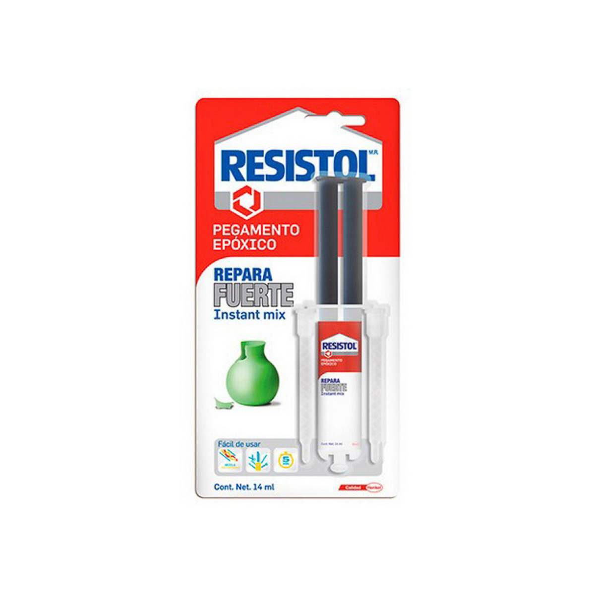 Foto 2 pulgar | Adhesivo Epoxico Jeringa Resistol 14 Ml (0.47 Oz) Transparente 60 Seg (repara Fuerte Instantaneo Mix)