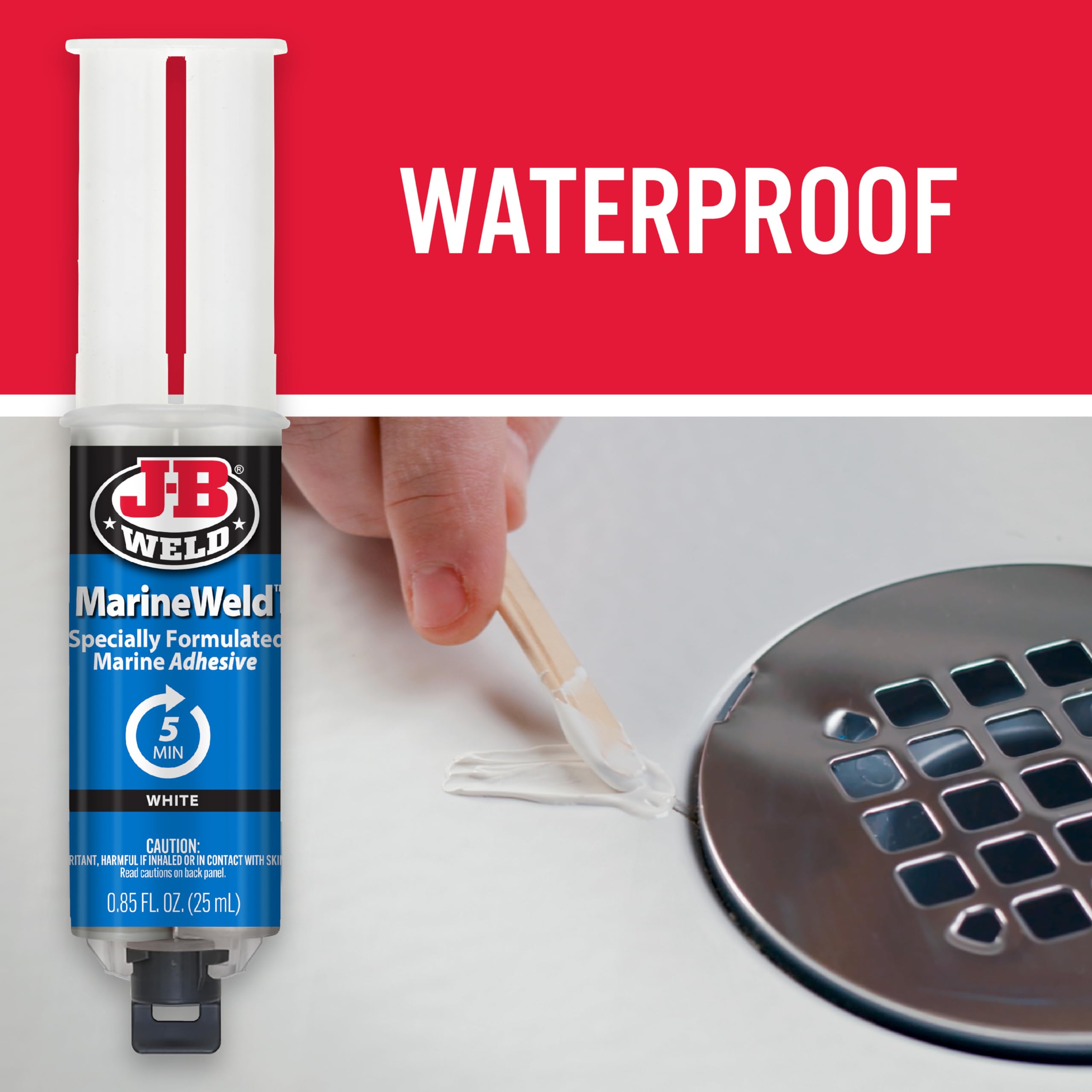 Foto 3 pulgar | Jeringa Adhesive J-b Weld Marineweld, 25 Ml, 2 Unidades, Color Blanco - Venta Internacional.