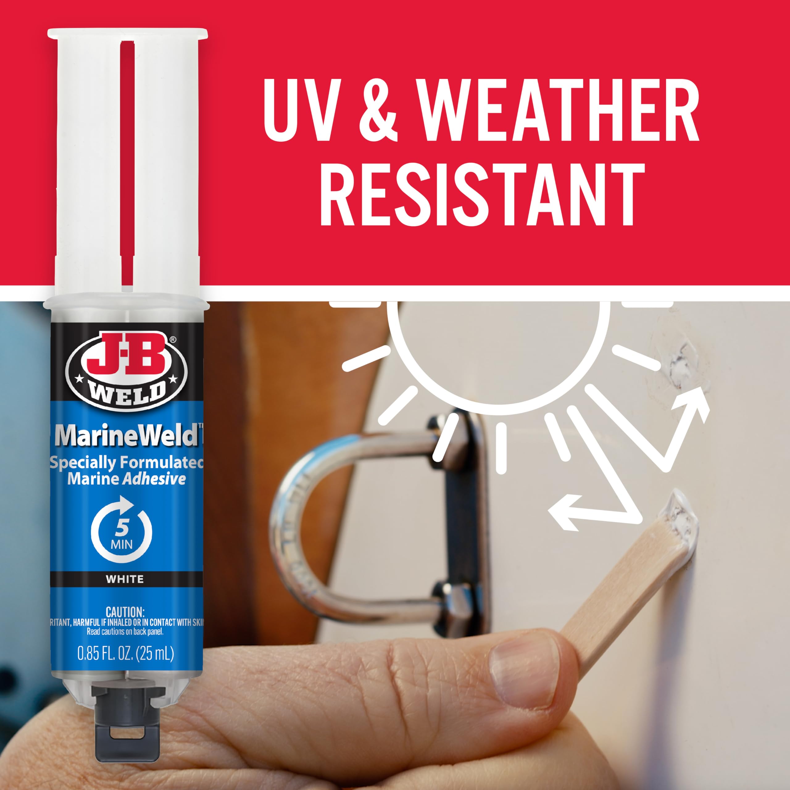Foto 4 pulgar | Jeringa Adhesive J-b Weld Marineweld, 25 Ml, 2 Unidades, Color Blanco - Venta Internacional.