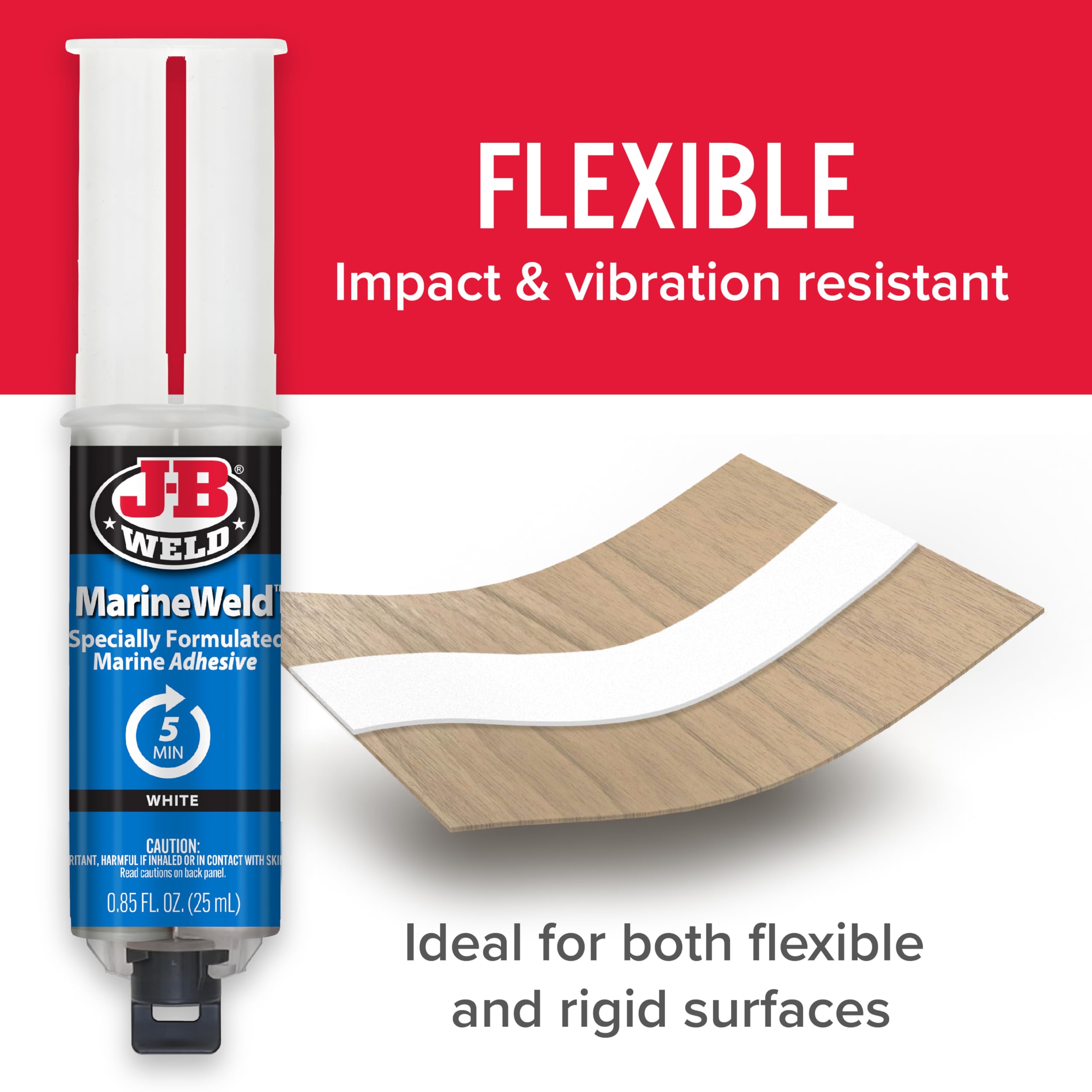Foto 4 | Jeringa Adhesive J-b Weld Marineweld, 25 Ml, 2 Unidades, Color Blanco - Venta Internacional.